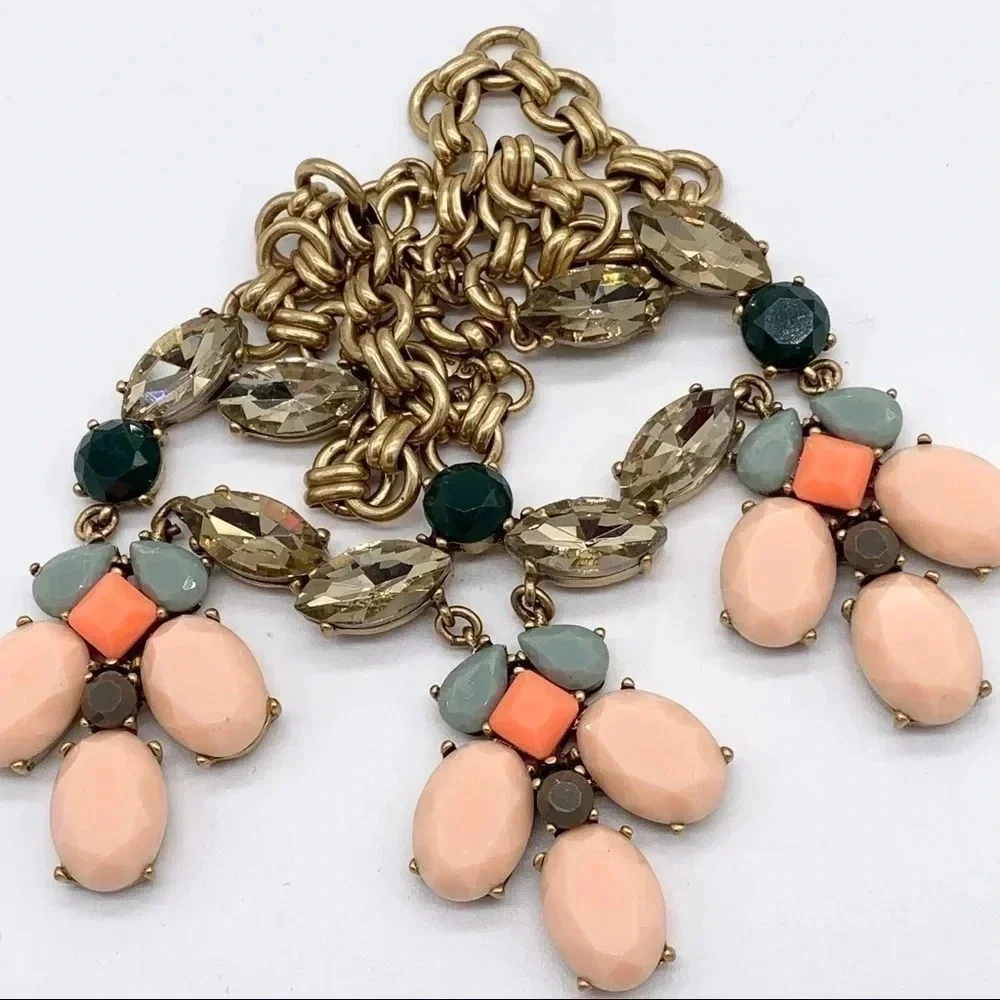 J. Crew Peach Cluster Necklace